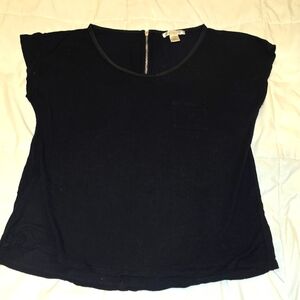 Bozzolo Black Short Sleeve Top
